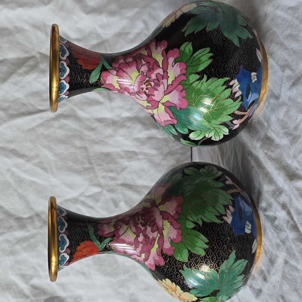 Vintage Chinese Cloisonne Vases